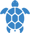 A silhouetteof a turtles