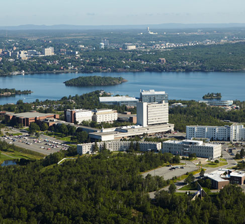 An aerial shot of the 91 campus